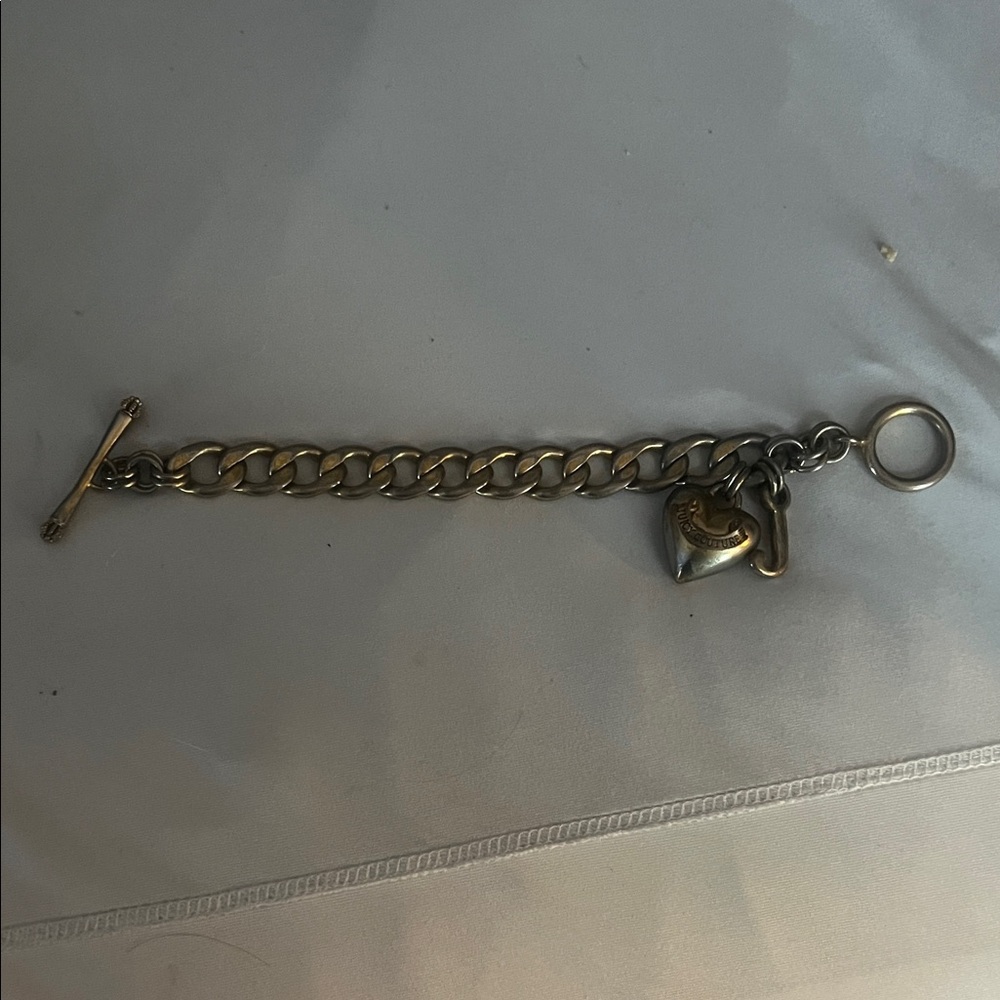 Gold and Silver Heart Charm Bracelet